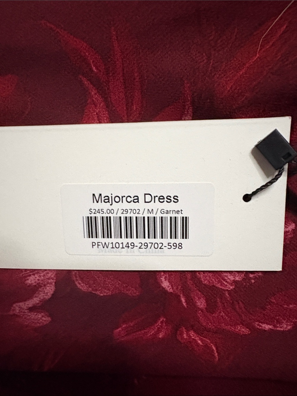Park & Fifth Burgundy Floral Ruffle Midi Dress - Picture 6 of 6